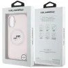 Karl Lagerfeld Silicone Double Heads And Circle MagSafe - Case for iPhone 16 (pink)