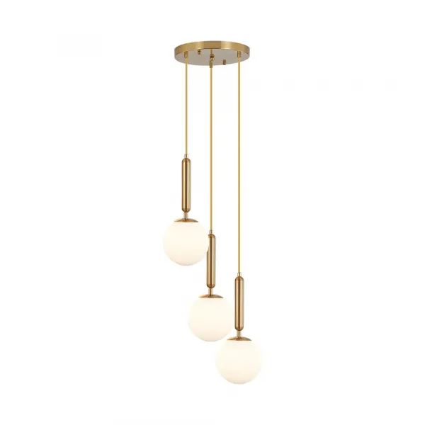 BRY-S006R-3H-3xG9-OPL-GLD-PENDANT LIGHT