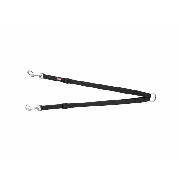 2 šunų švino mova Trixie New Premium Juoda 40-70 cm XS S M
