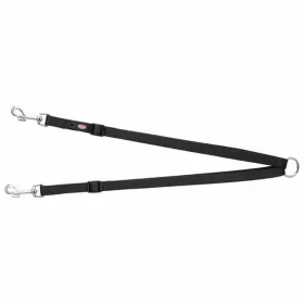 2 šunų švino mova Trixie New Premium Juoda 40-70 cm XS S M