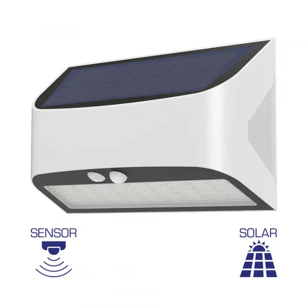 BRY-SOLARIS-W1B-WHT-6W-6500K-IP54-SOLAR WALL LIGHT