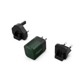 Energizer Ultimate - Multiplug EU / UK / US GaN 20W PD mains charger (Green)