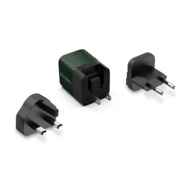 Energizer Ultimate - Multiplug EU / UK / US GaN 20W PD mains charger (Green)