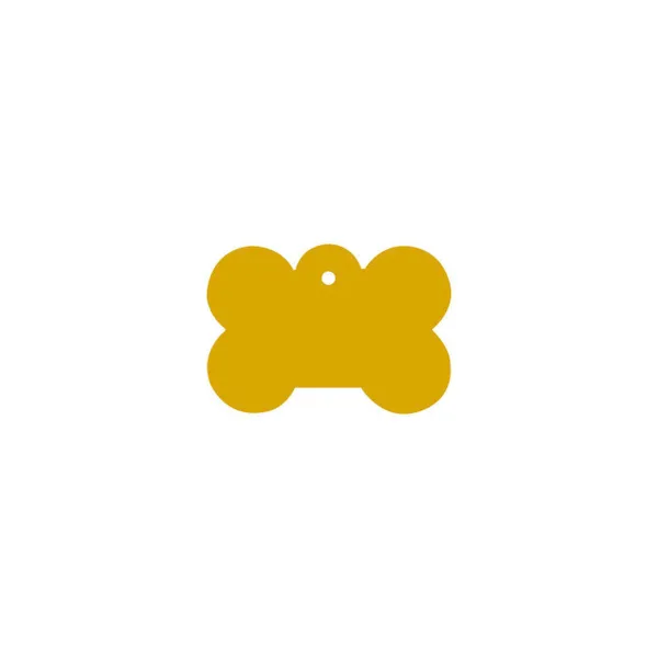 Identification plate for collar Imarc Bone Yellow Golden