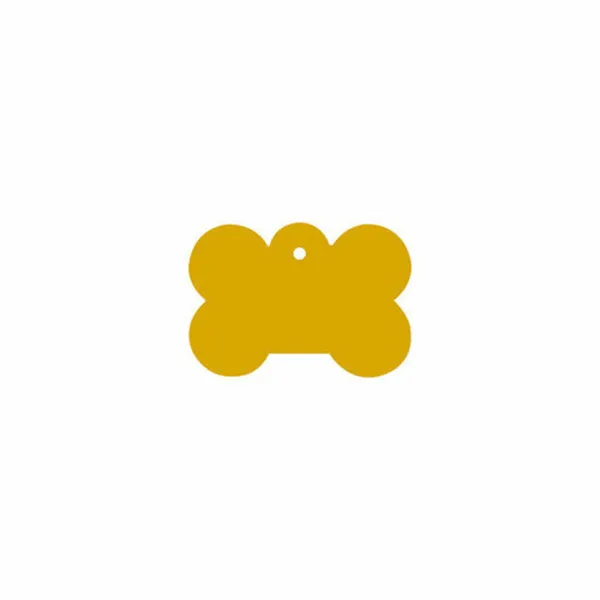Identification plate for collar Imarc Bone Yellow Golden