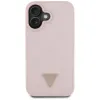 Guess Grained Hot Stamp Peony Triangle Logo MagSafe - Case for iPhone 16 (pink)