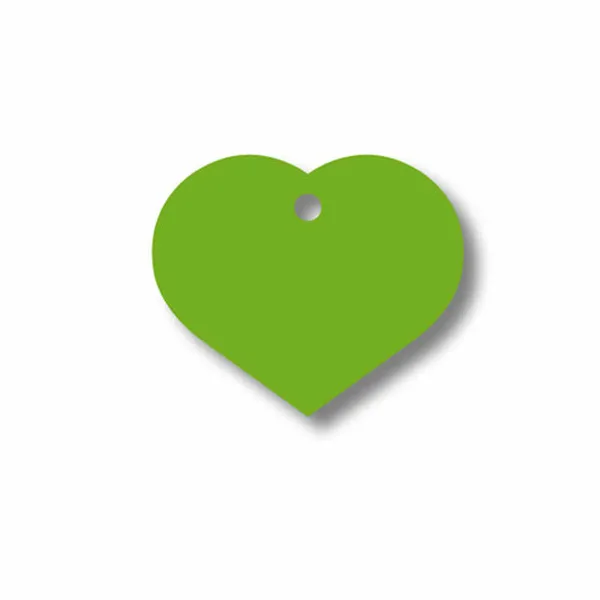 Identification plate for collar Imarc Heart Green