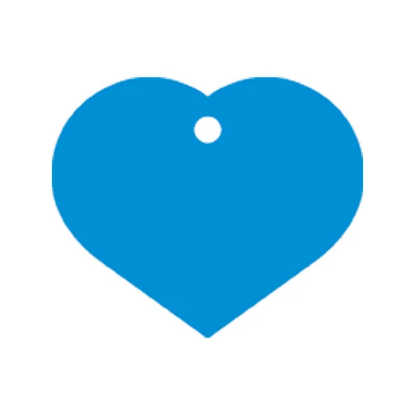 Identification plate for collar Imarc Heart Blue