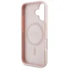 Guess Grained Hot Stamp Peony Triangle Logo MagSafe - Case for iPhone 16 (pink)