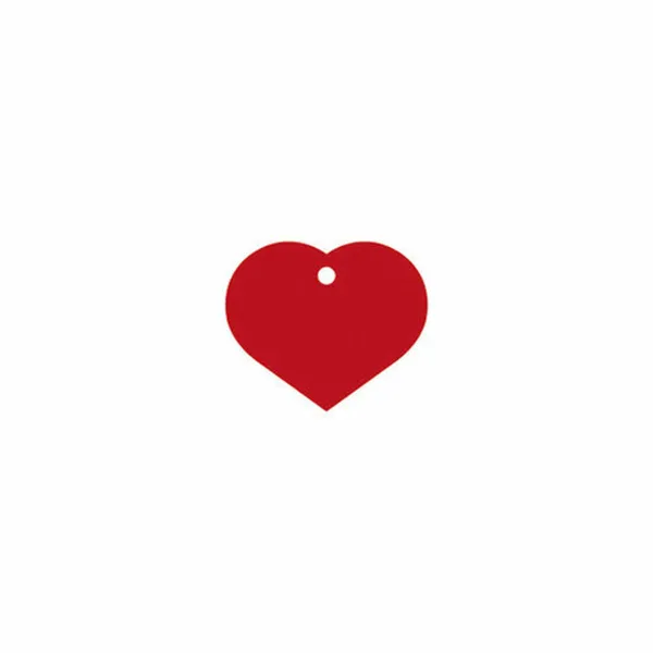 Identification plate for collar Imarc Heart Red
