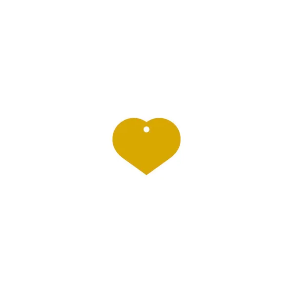 Фирменная табличка для ожерелья Imarc Heart Жёлтый Позолоченный