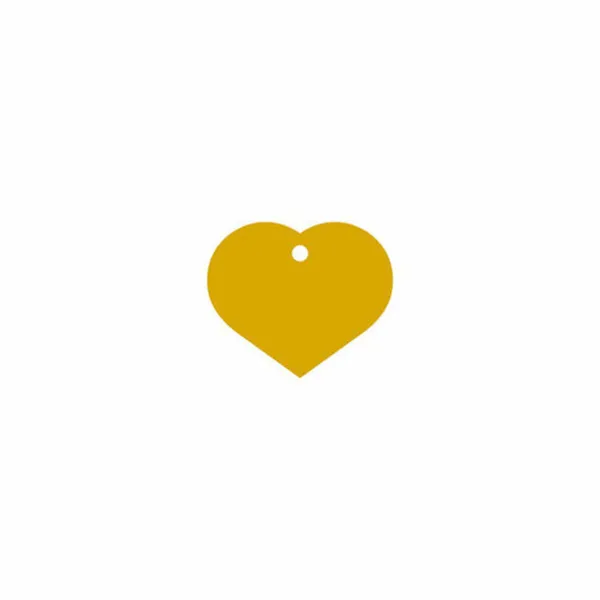 Фирменная табличка для ожерелья Imarc Heart Жёлтый Позолоченный