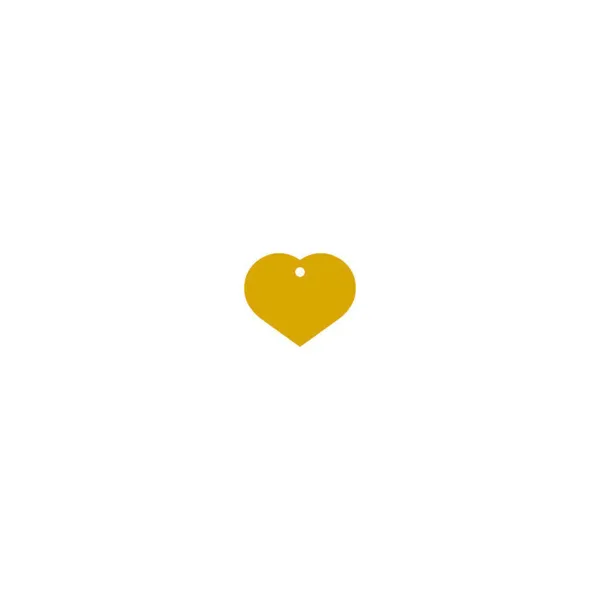 Фирменная табличка для ожерелья Imarc Heart Жёлтый Позолоченный