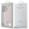 Guess Grained Hot Stamp Peony Triangle Logo MagSafe - Case for iPhone 16 (pink)