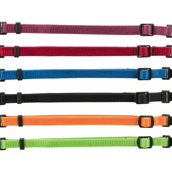 Dog collar Trixie Black Red Cobalt blue Apple S/M 17-25 cm (6 Units)