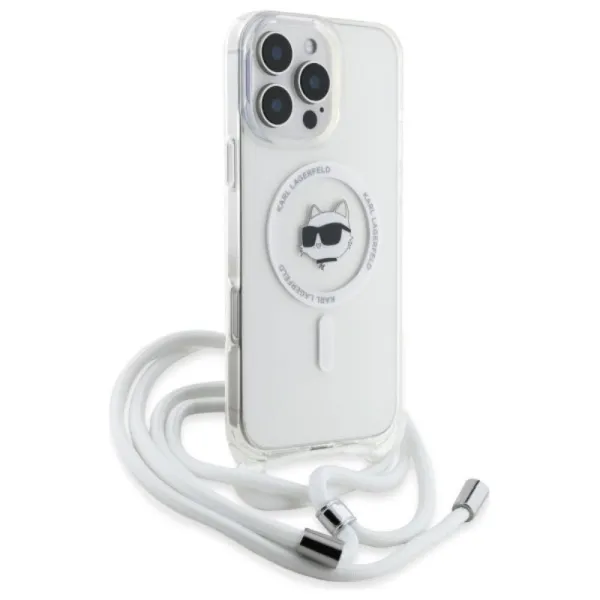 Karl Lagerfeld IML Choupette Head & Cord MagSafe - Case for iPhone 16 Pro (transparent)