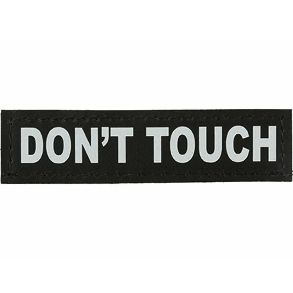 Diržų etiketės Julius K9 DON'T TOUCH XS (2 vnt.)