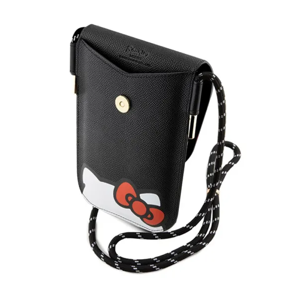 Hello Kitty Leather Hiding Kitty Cord - Phone crossbody bag (black)