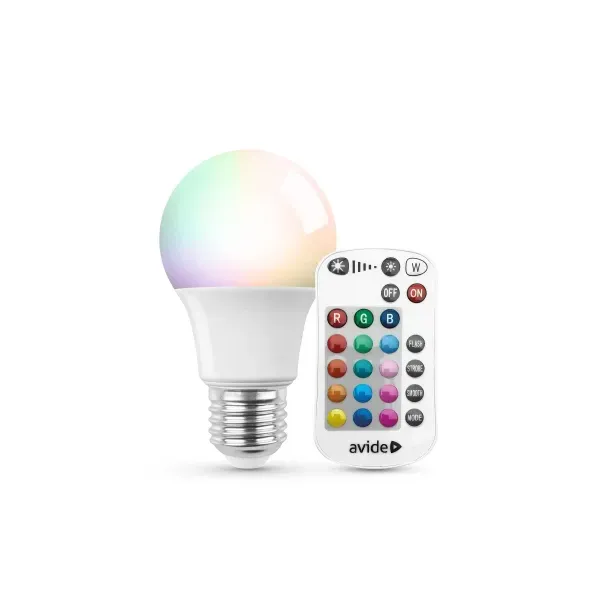 Smart LED Globe A60 9.7W RGB+W with IR remote