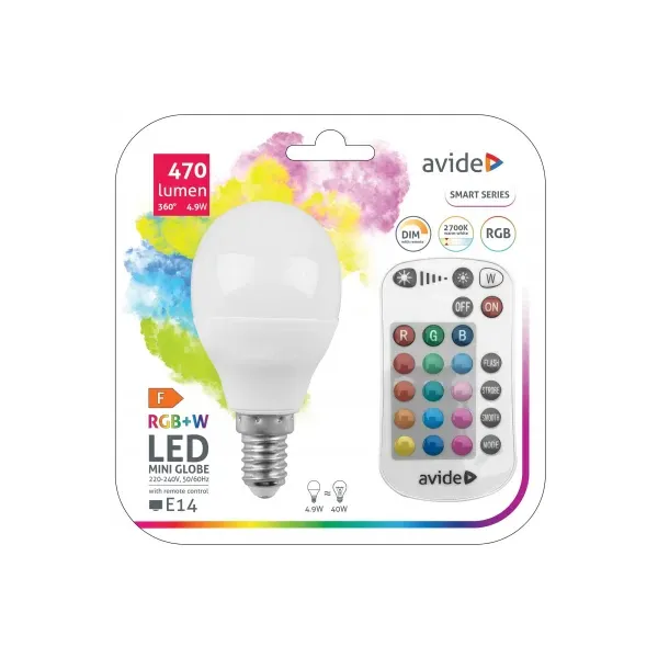 Smart LED Mini Globe 4.9W RGB+W with IR remote