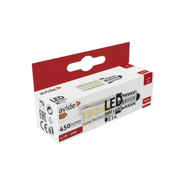 LED 4.2W JD E14 WW flat