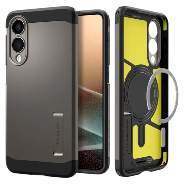 Spigen Tough Armor MagSafe - Case for Samsung Galaxy S25 Edge (Gunmetal)