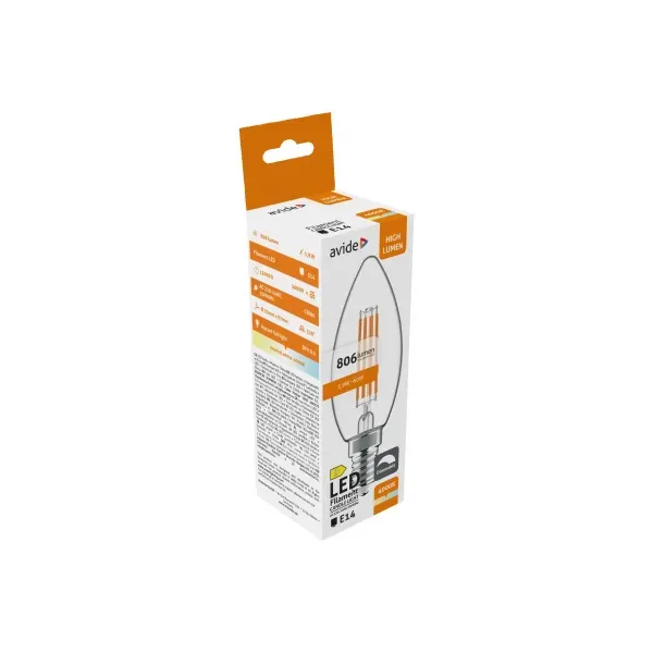 LED Filament Candle 5.9W E14 NW 4000K Dimmable