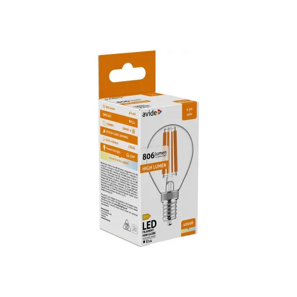 LED Filament Mini Globe 6.5W E14 NW High Lumen