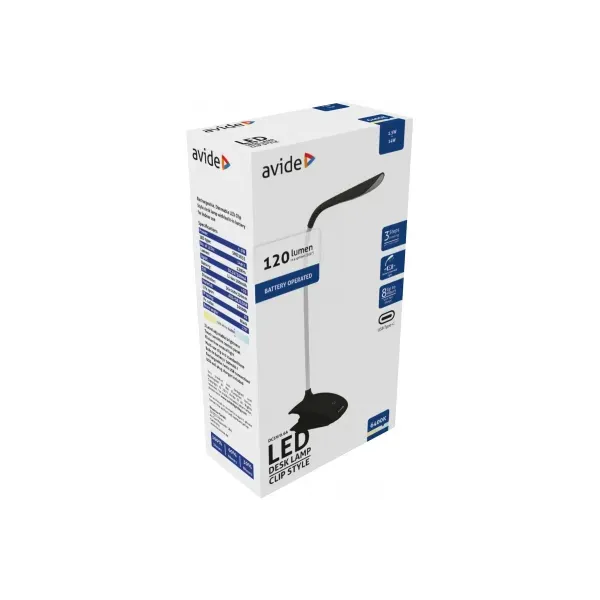 LED Desk Lamp Clip Black 1.5W