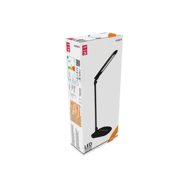 LED Desk Lamp Foldable Touch Dimmer Black 10W