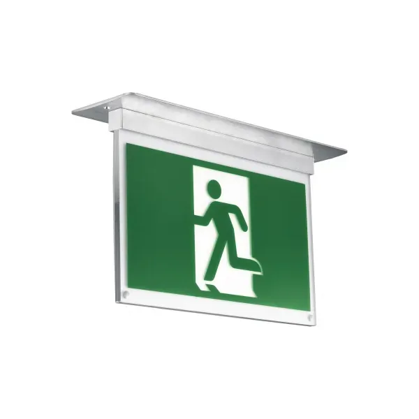 Exit Light ALU recessed with horizontal sign IP20