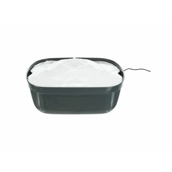 Lemmikin Juomalähde Trixie Polygon Valkoinen Harmaa Silikoni Melamiini 2,5 L 28 x 11 x 22 cm