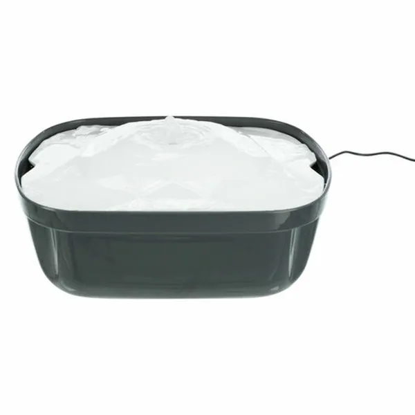 Pet Water Fountain Trixie Polygon White Grey Silicone Melamin 2,5 L 28 x 11 x 22 cm