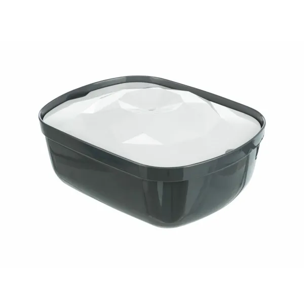 Pet Water Fountain Trixie Polygon White Grey Silicone Melamin 2,5 L 28 x 11 x 22 cm