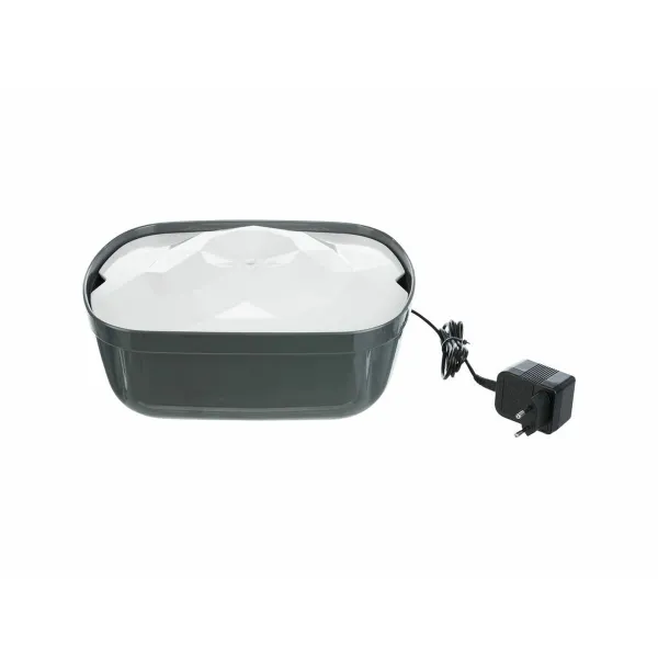 Lemmikin Juomalähde Trixie Polygon Valkoinen Harmaa Silikoni Melamiini 2,5 L 28 x 11 x 22 cm