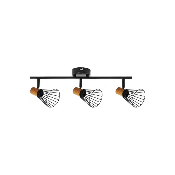 Ceiling Lamp Luna 3xE14 Sockets Black