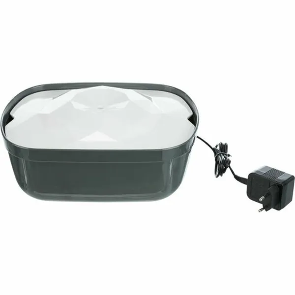 Lemmikin Juomalähde Trixie Polygon Valkoinen Harmaa Silikoni Melamiini 2,5 L 28 x 11 x 22 cm