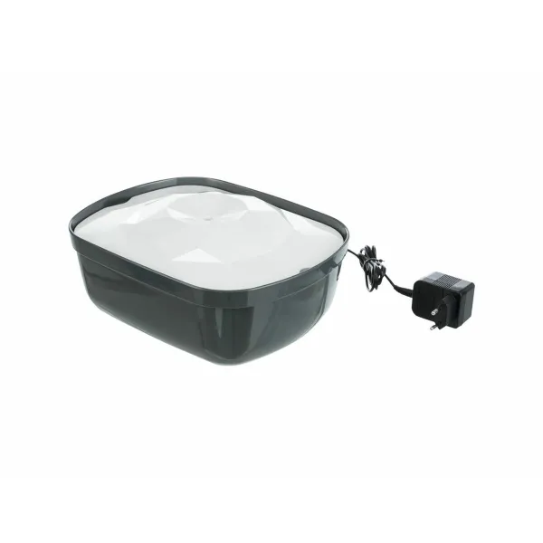 Lemmikin Juomalähde Trixie Polygon Valkoinen Harmaa Silikoni Melamiini 2,5 L 28 x 11 x 22 cm
