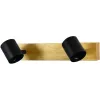 Ceiling Lamp Madeline 2xE27 Sockets Wood/Black