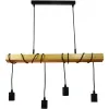 Pendant Lamp Madeline 4xE27 Sockets Wood/Black