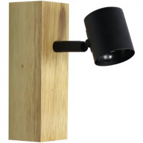 Wall Lamp Madeline 1xE27 Socket Wood/Black