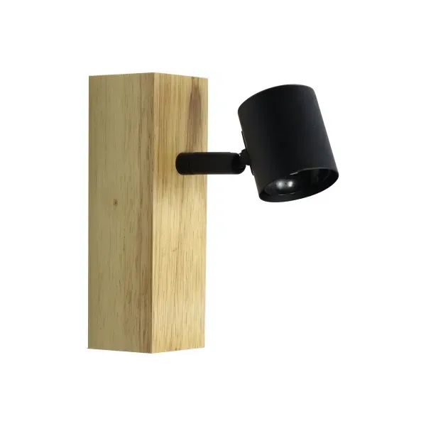 Wall Lamp Madeline 1xE27 Socket Wood/Black