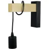 Wall Pendant Lamp Madeline 1xE27 Socket Wood/Black