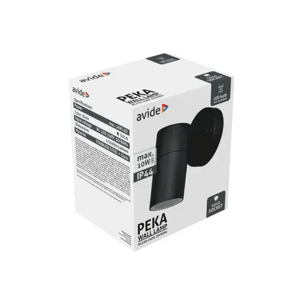 Outdoor Wall Lamp Peka 1xGU10 IP44 Black