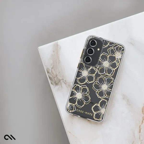 Case-Mate Floral Gems - Case for Samsung Galaxy S24+ (Gold)