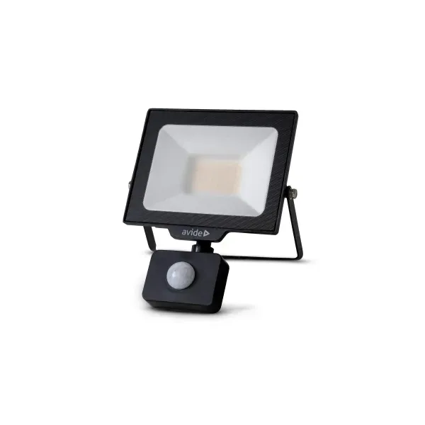 LED Frosted Flood Light Slim SMD 30W NW 4000K PIR with Quick Connector