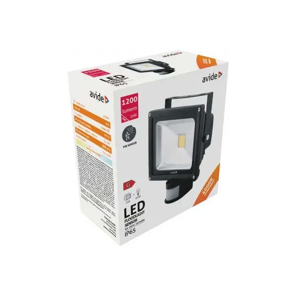 LED Flood Light 20W NW PIR