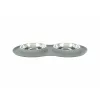 Dog Feeder Trixie Grey Stainless steel Ø 16 cm Double 2 × 0,3 L 47 × 3 × 26 CM