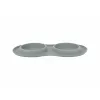 Dog Feeder Trixie Grey Stainless steel Ø 16 cm Double 2 × 0,3 L 47 × 3 × 26 CM