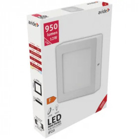 LED Ceiling Lamp Surface Mounted Square ALU 12W WW